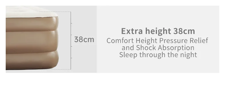 Naturehike Air Mattress PVC Built in Pump 1 2 3 Person Sleeping Mat Thickened 38cm 45cm Home Bed Mattress Self-inflating Mat