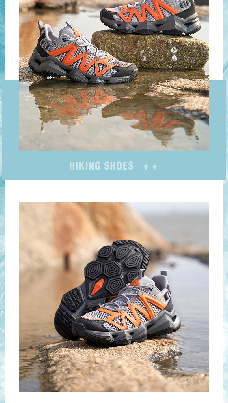 RAX Men's Hiking Shoes Spring  Outdoor Sneakers Men Breathable Mesh Trekking Boots Tactical Walking Ankle Shoes Camping Tourism