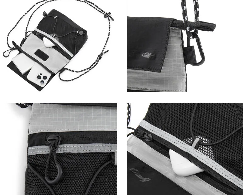 Li-Ning Unisex Running Messenger Bag 160*50*210mm Polyamide Adjustable Strap LiNing Men Women Sports Bags ABDV221