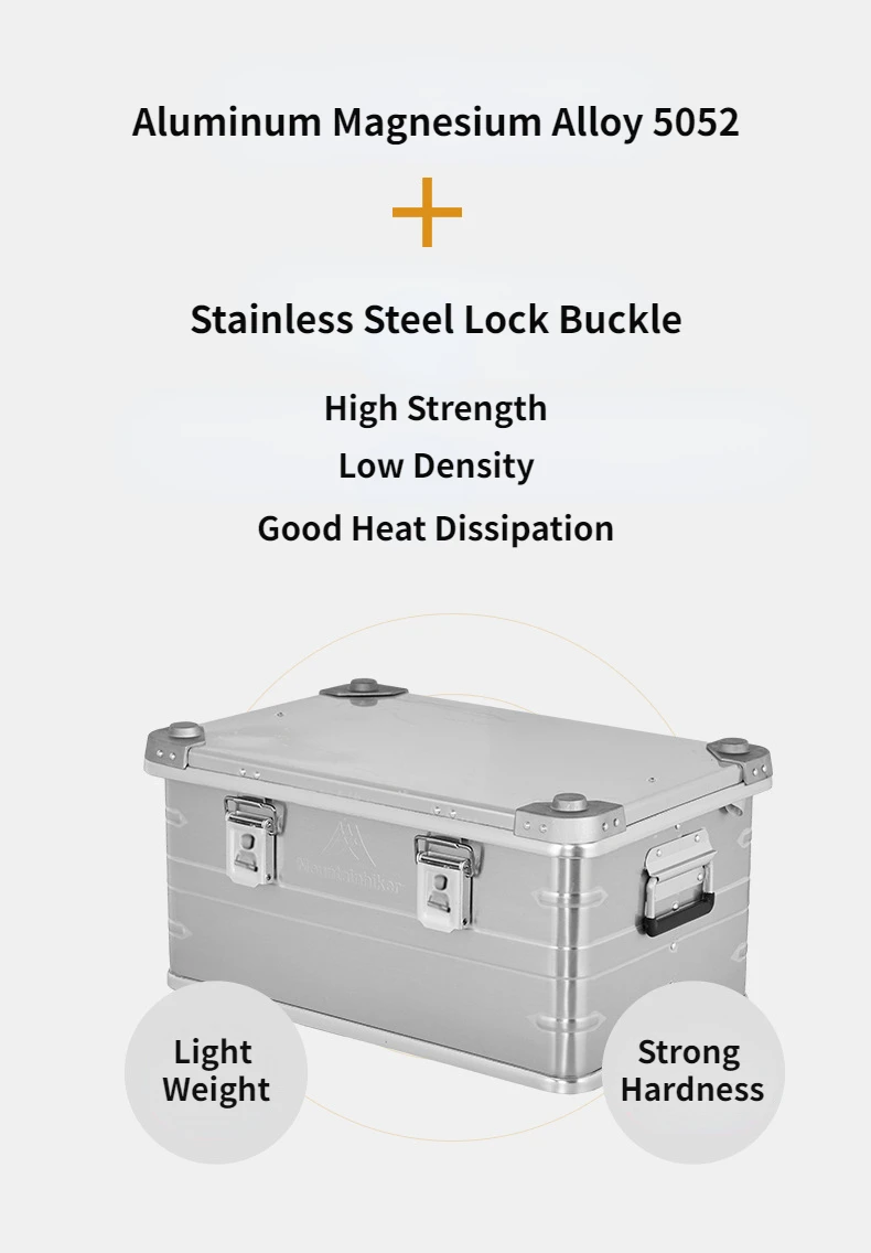 MOUNTAINHIKER 20L 30 48L 50L 80L 96L Camping Picnic Travel Aluminum Alloy Large Capacity Box Accessories Storage Bag Hiking Box