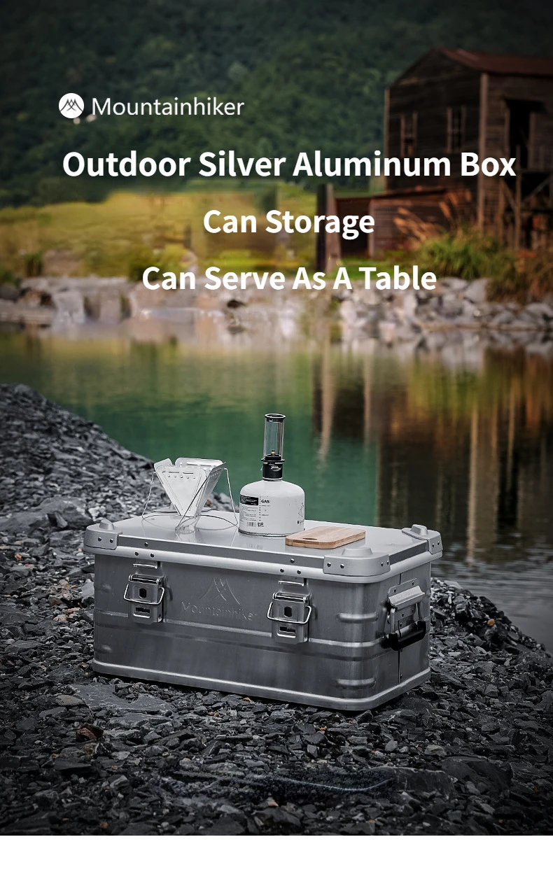 MOUNTAINHIKER 20L 30 48L 50L 80L 96L Camping Picnic Travel Aluminum Alloy Large Capacity Box Accessories Storage Bag Hiking Box