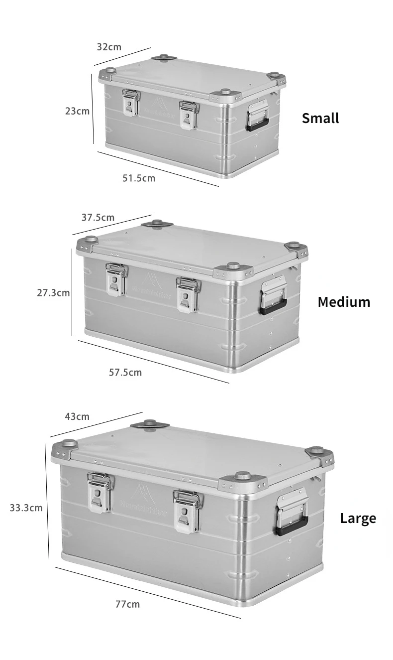 MOUNTAINHIKER 20L 30 48L 50L 80L 96L Camping Picnic Travel Aluminum Alloy Large Capacity Box Accessories Storage Bag Hiking Box