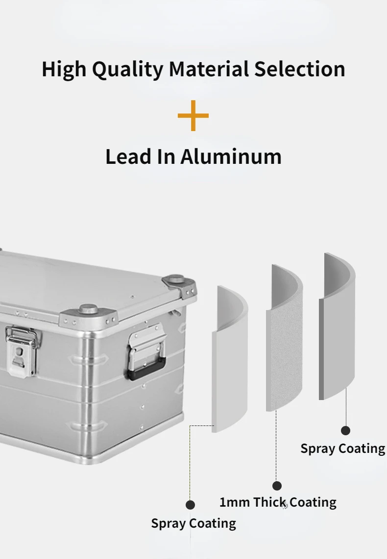 MOUNTAINHIKER 20L 30 48L 50L 80L 96L Camping Picnic Travel Aluminum Alloy Large Capacity Box Accessories Storage Bag Hiking Box