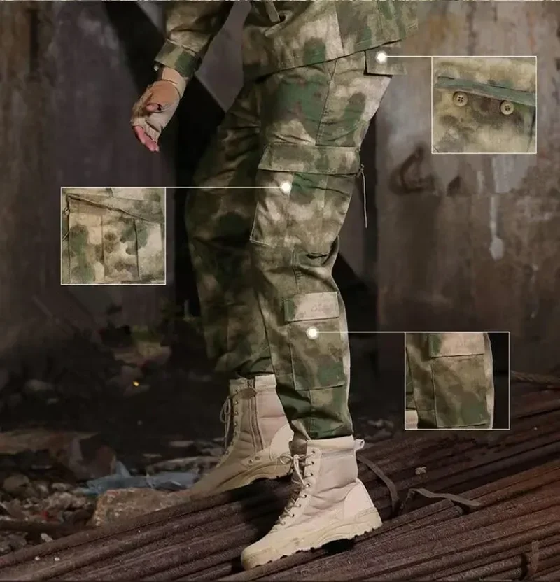 Gift Hat 2025 New Navy BDU CP Multicam Camo Suit Camo E Uniform Tactical Hiking Airsoft Farda Only Jacket & Pants