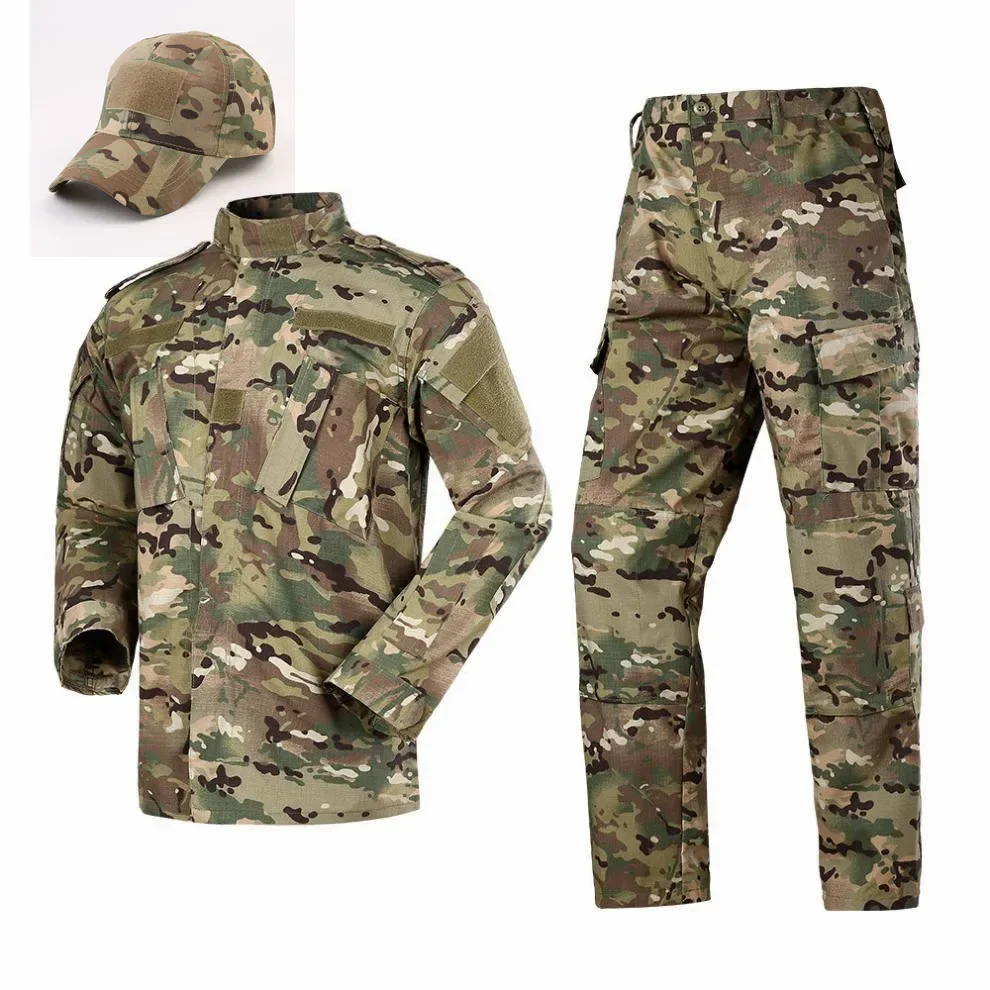 Gift Hat 2025 New Navy BDU CP Multicam Camo Suit Camo E Uniform Tactical Hiking Airsoft Farda Only Jacket & Pants