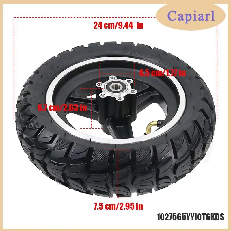 10 inch 10x2.75-6.5 Tires, Aluminum Alloy Disc Brake Wheels, KUGOO M4 PRO Folding Scooter Accessories