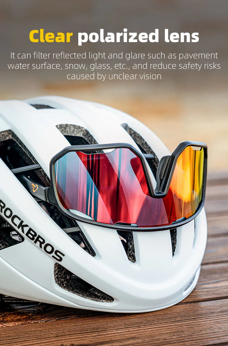 ROCKBROS Cycling Glasses Goggles Polarized/Photochromic Sunglasses Sport Big frame Eyewear UV400 Sun Protection with 2 Lens