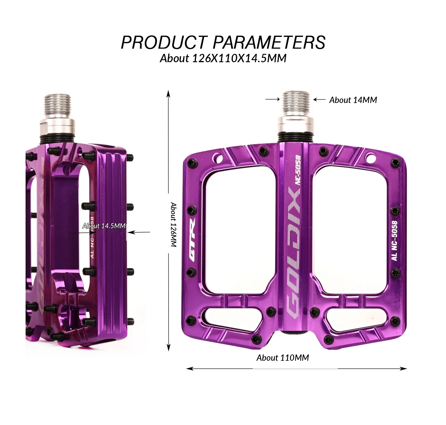 GOLDIX Free Shipping New 3-Bearing Mountain Road Bike Sealed Bearing Pedals High Strength Non-Slip Pedals Bicycle Accessories
