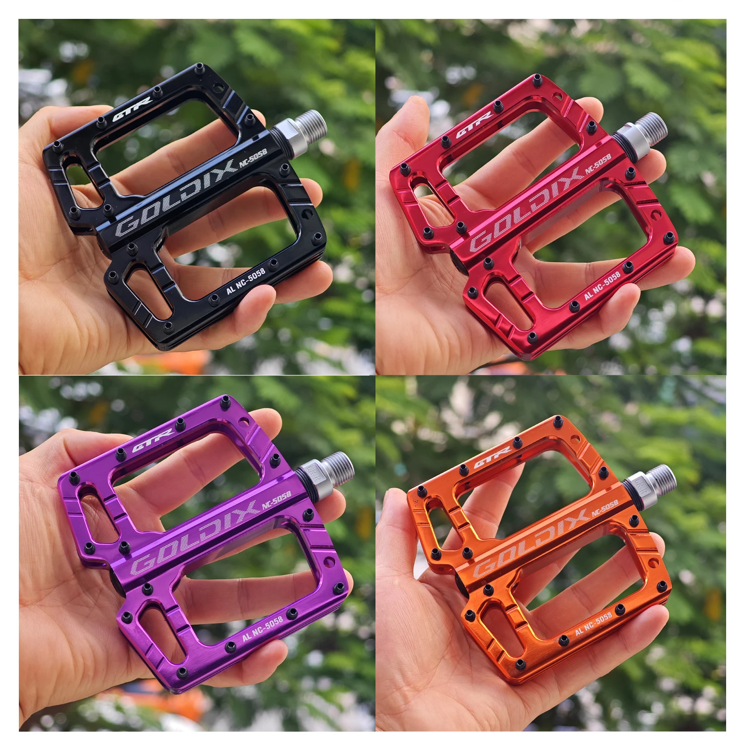 GOLDIX Free Shipping New 3-Bearing Mountain Road Bike Sealed Bearing Pedals High Strength Non-Slip Pedals Bicycle Accessories