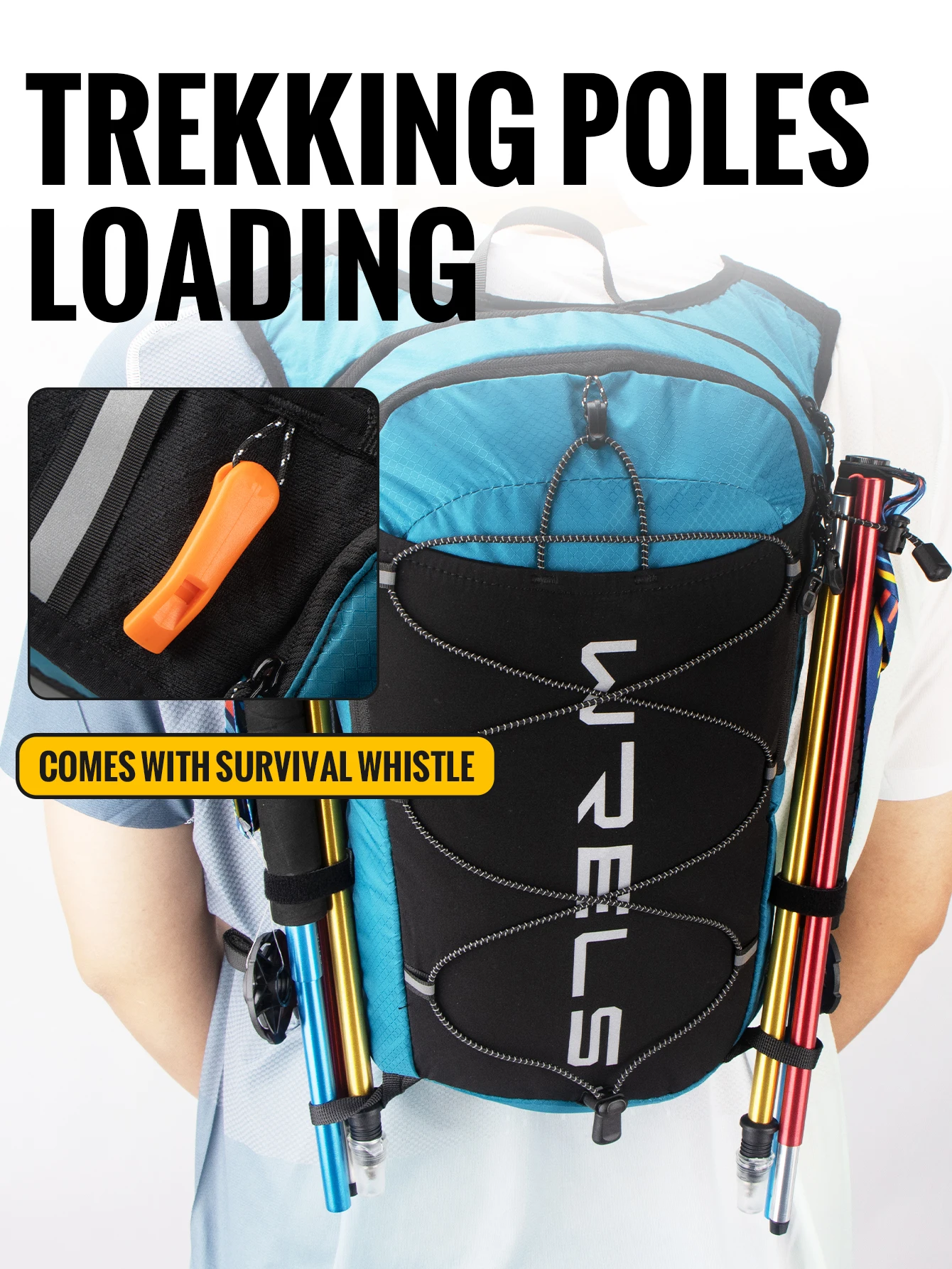 WRELS 8L Running Hydration Vest Backpack Trail Racing Marathon Hiking Fitness Bag Ultralight Backpack Hydration Vest Pack