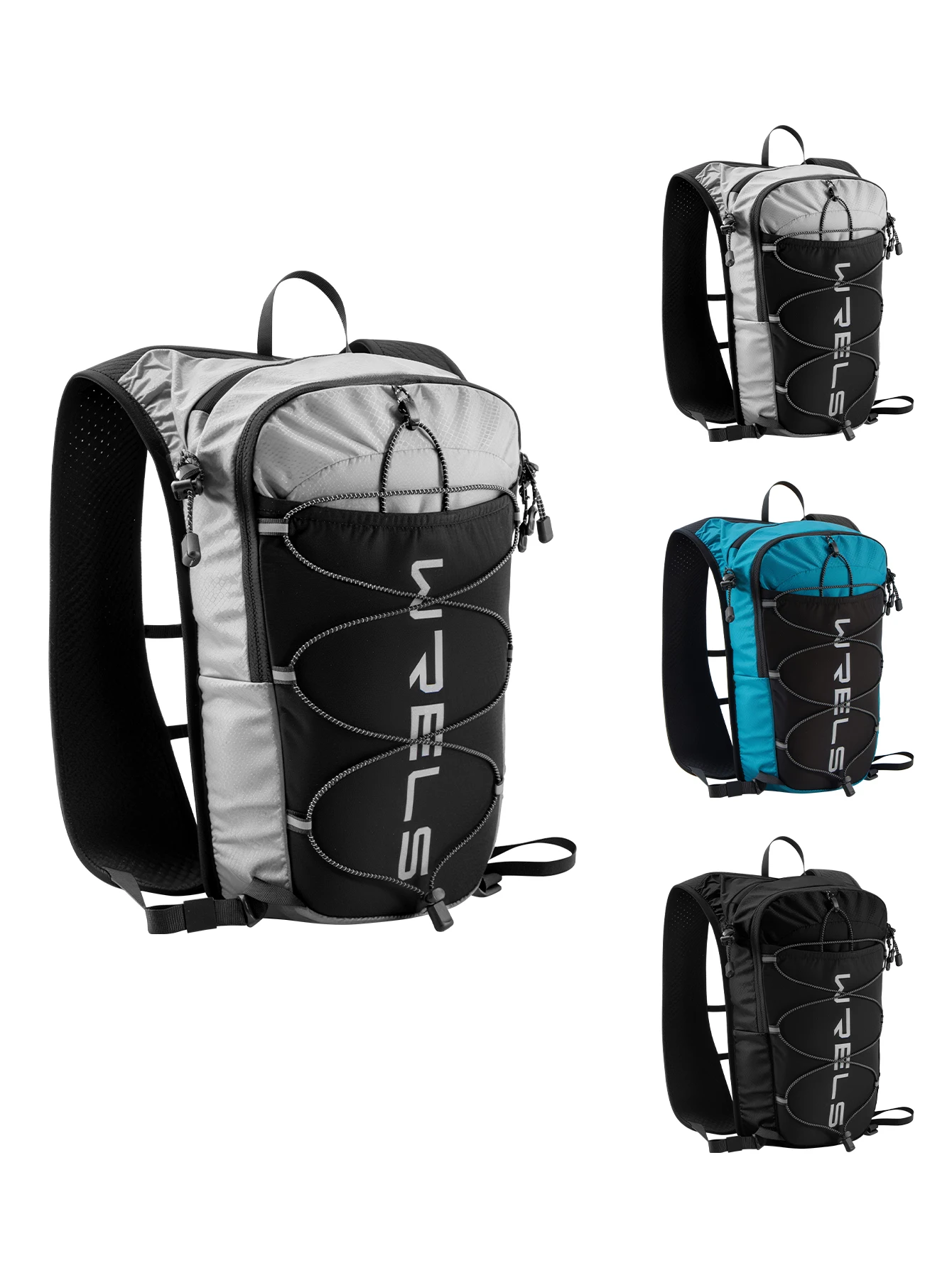 WRELS 8L Running Hydration Vest Backpack Trail Racing Marathon Hiking Fitness Bag Ultralight Backpack Hydration Vest Pack