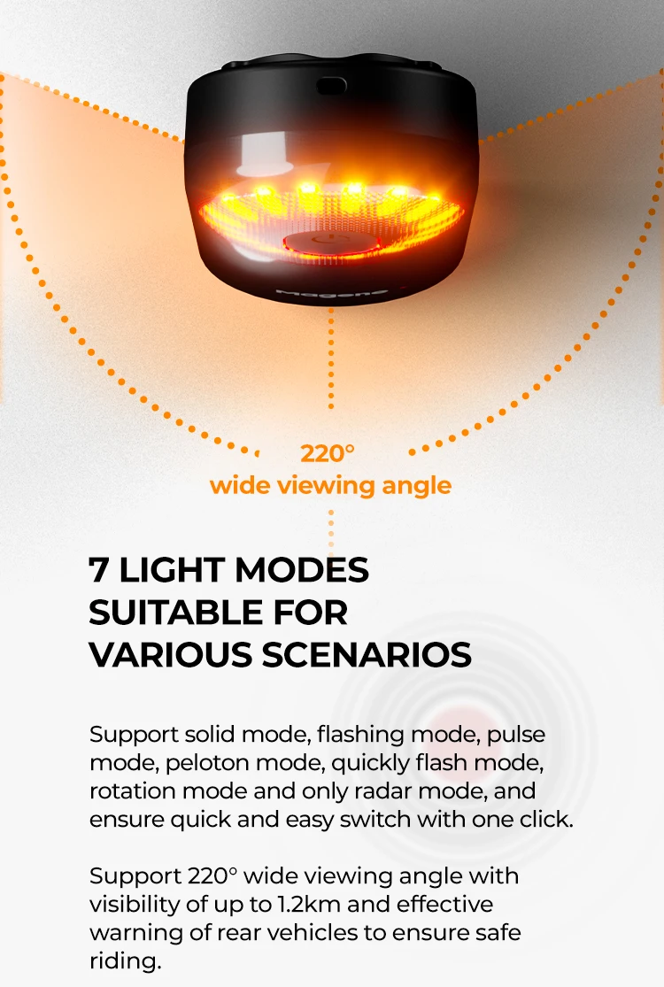 Magene L508 Bike Radar Tail Light Bicycle Rear Brake Sensing Lamp Waterproof LED Cycling Taillight