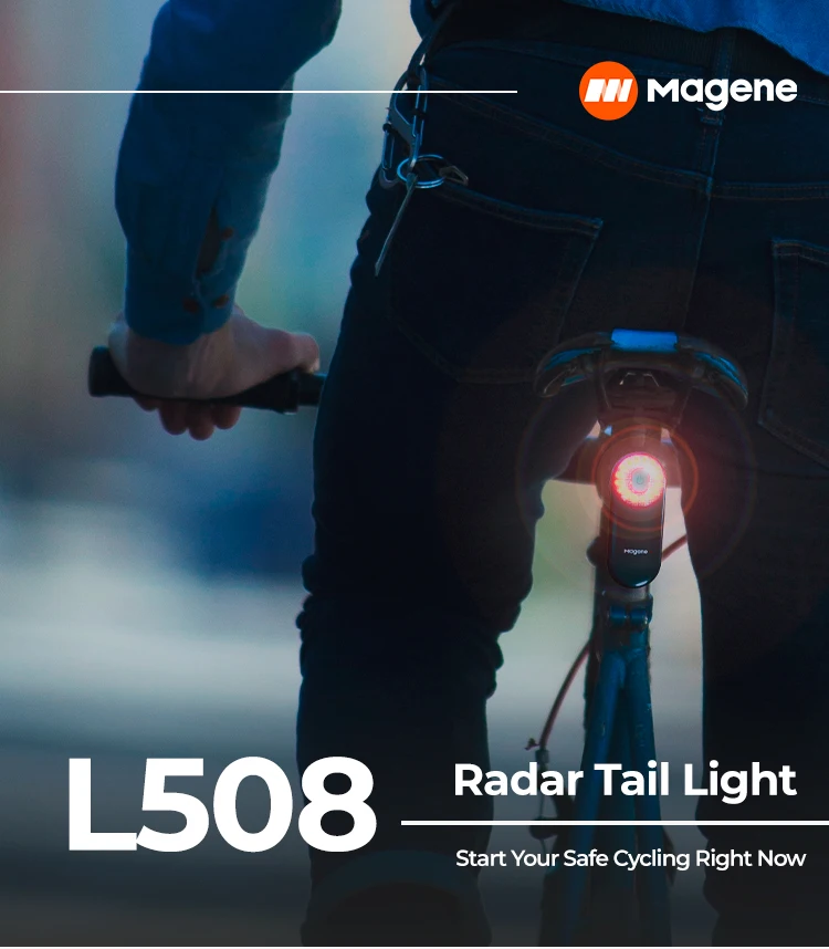 Magene L508 Bike Radar Tail Light Bicycle Rear Brake Sensing Lamp Waterproof LED Cycling Taillight