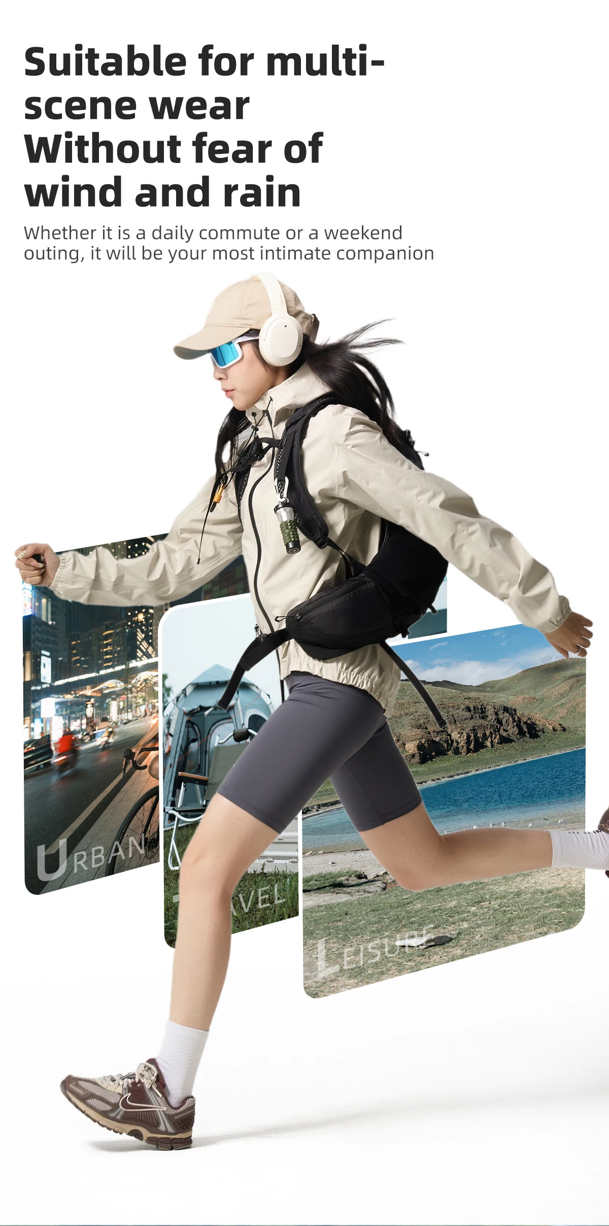 ROCKBROS Cycling Raincoat Hooded Jacket Waterproof Breathable Leisure Coat Trekking Men Women Outdoor Sports Clothing Raincoat