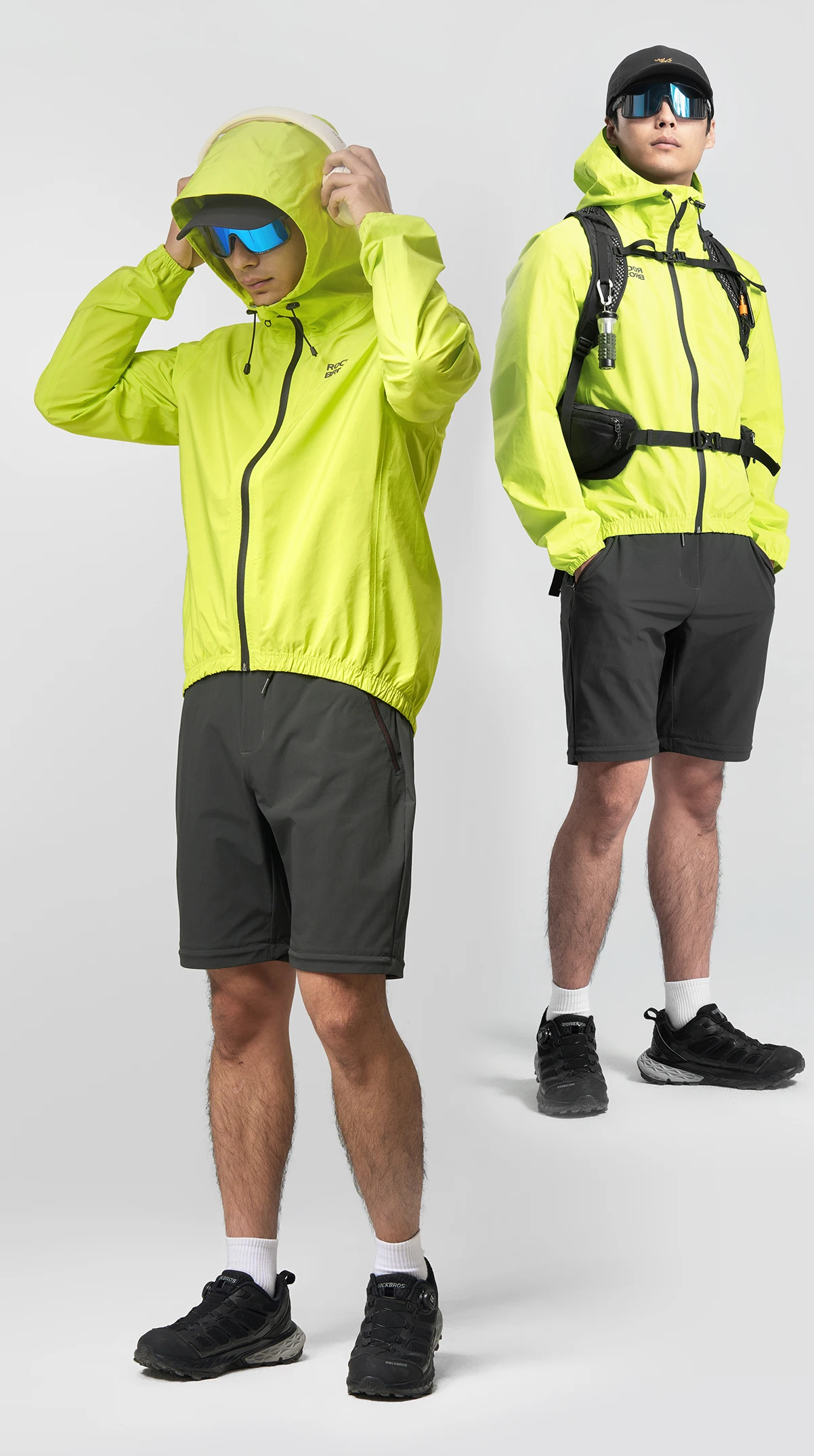 ROCKBROS Cycling Raincoat Hooded Jacket Waterproof Breathable Leisure Coat Trekking Men Women Outdoor Sports Clothing Raincoat