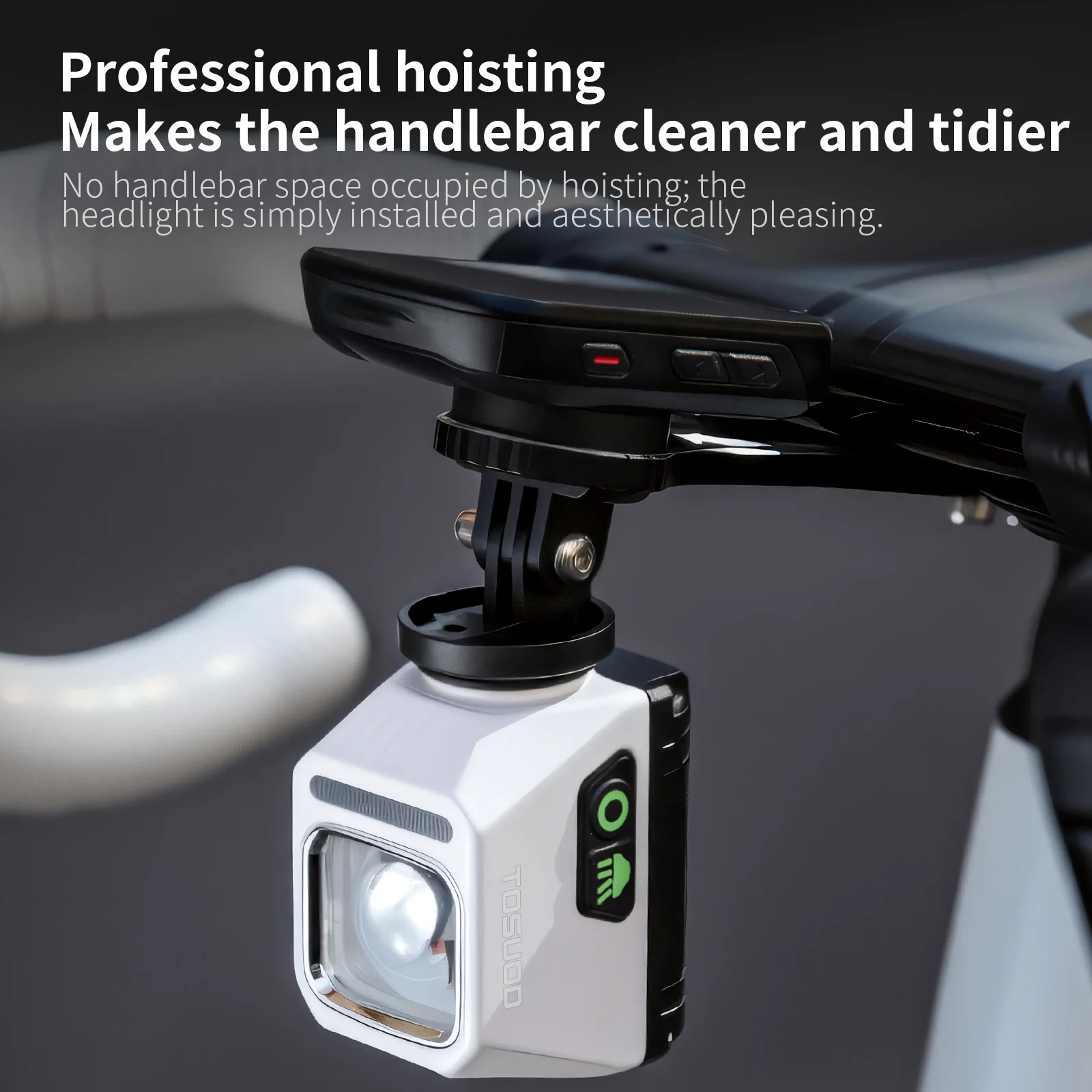 TOSUOD Bicycle Headlight 2000 Lumens 3200mAh Power Type-C Charging Bike LED Flashlight Waterproof 6 Modes Cycling Headlight