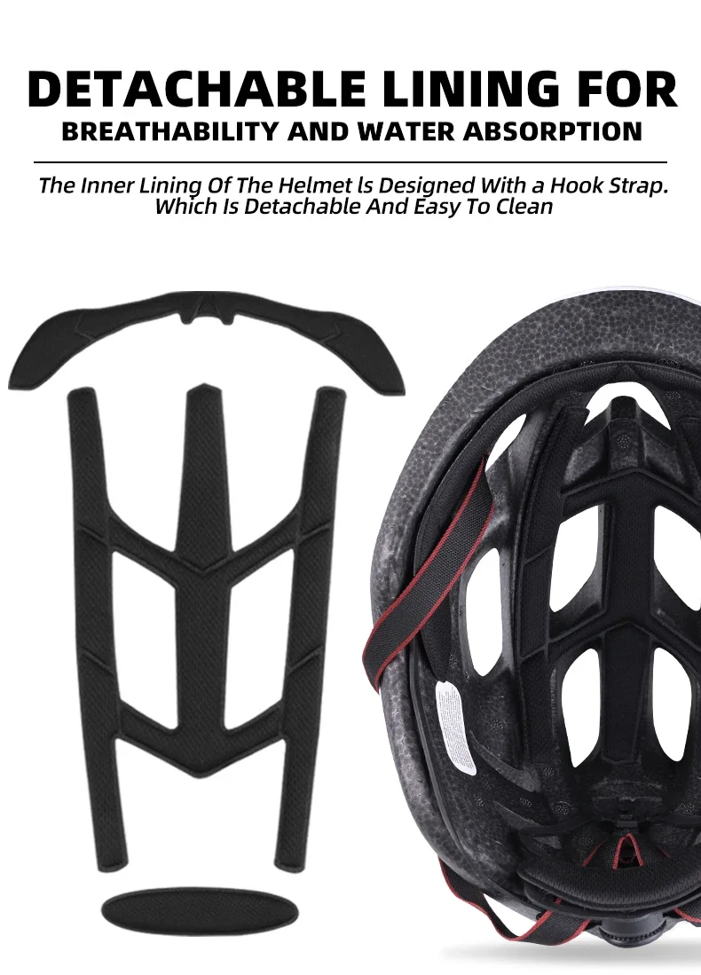 X-TIGER Cycling Helmet LED Tail Light Breathable One-piece Mountain Road Sports Bicycle Helmet Rechargeable with Brim Design