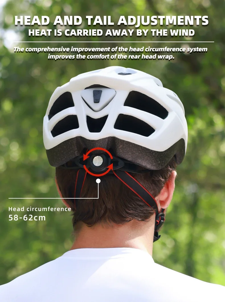 X-TIGER Cycling Helmet LED Tail Light Breathable One-piece Mountain Road Sports Bicycle Helmet Rechargeable with Brim Design
