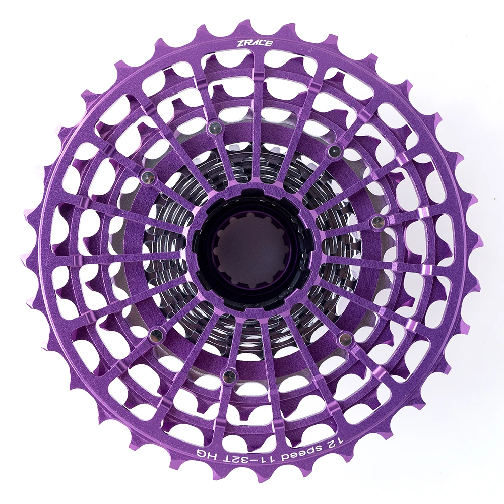 2025 New! ZRACE ALPHA EX 12-Speed HG Cassette for Road, Extremely Lightweight CNC Fully Hollow and Super Light, 12V Cassette