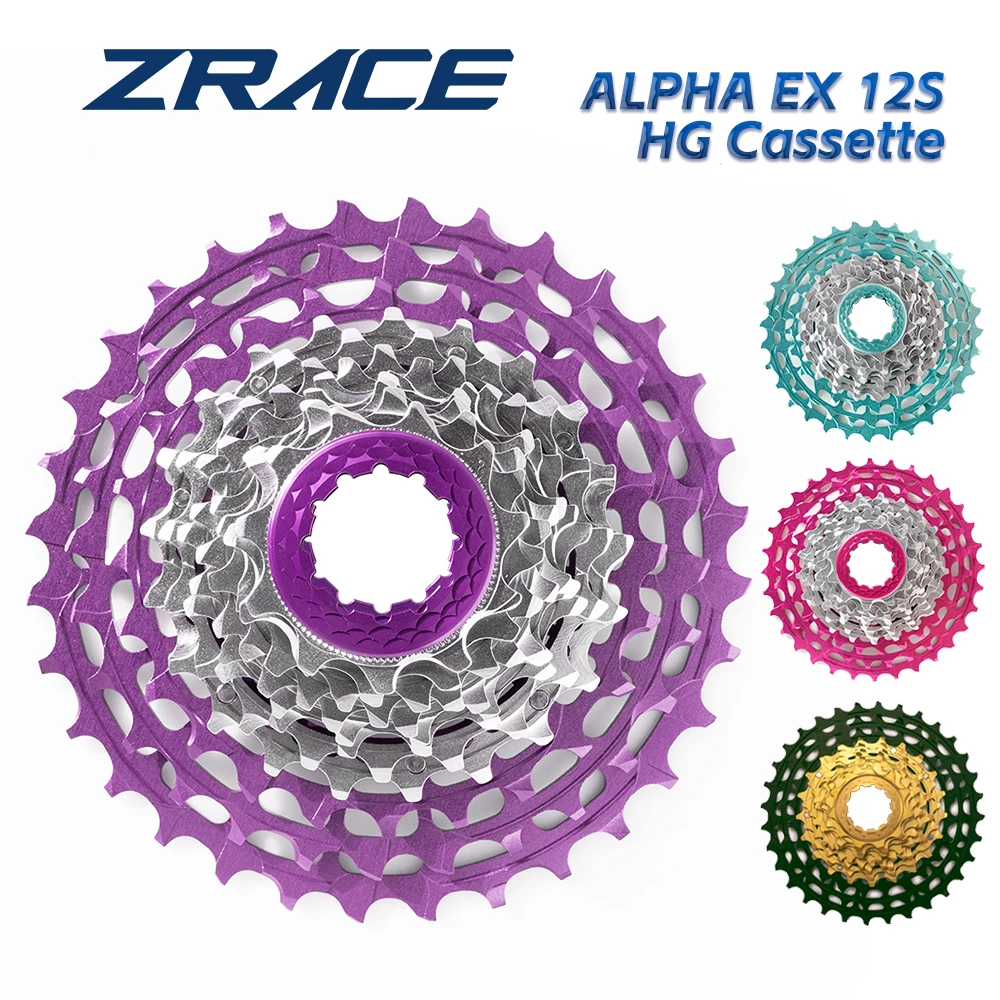2025 New! ZRACE ALPHA EX 12-Speed HG Cassette for Road, Extremely Lightweight CNC Fully Hollow and Super Light, 12V Cassette