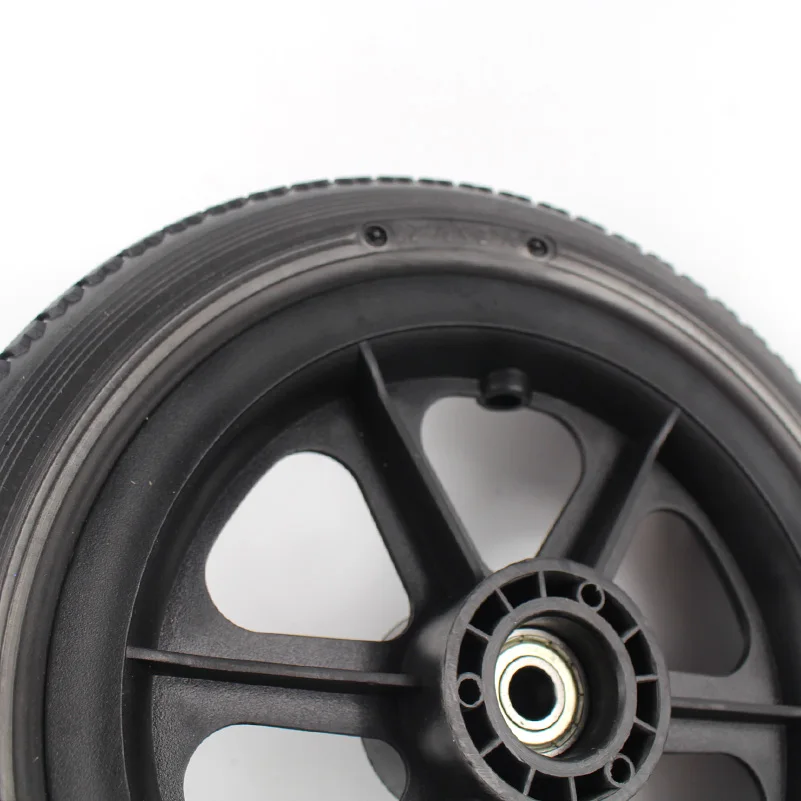 12 Inch PU Wheel Professional Wheelchair Rear Caster Replacement Part Tool 12 1/2x2 1/4 Solid Non Pneumatic Tire Wheel