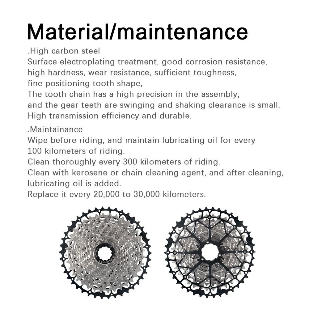 Sunshine 9/10/11/12S 11T-40/42/44/45/46/48/50/52T Hollow Ultralight Mountain Bike Cassette for M4100/5100/6100 HG MTB Flywheel