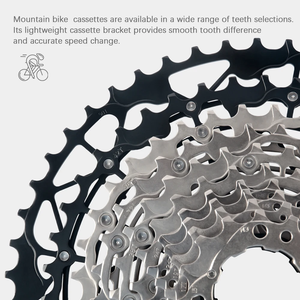 Sunshine 9/10/11/12S 11T-40/42/44/45/46/48/50/52T Hollow Ultralight Mountain Bike Cassette for M4100/5100/6100 HG MTB Flywheel
