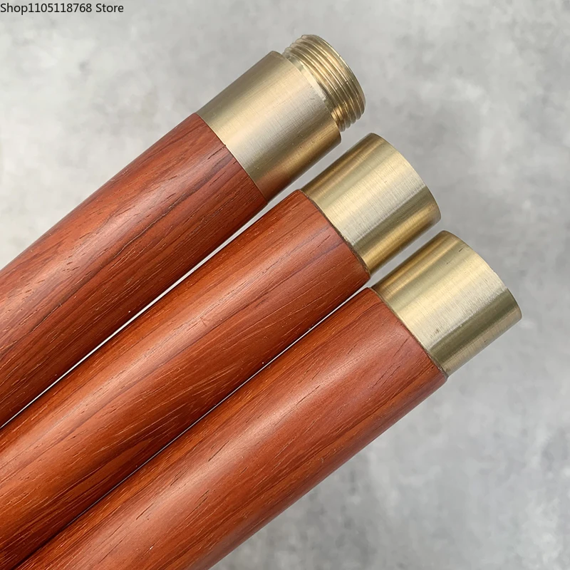Martial Arts Wood Stick Kung Fu Training Stick Wu Shu Equipment Rose Wood Chicken Wing Wood Copper Cap 3 Part Combination