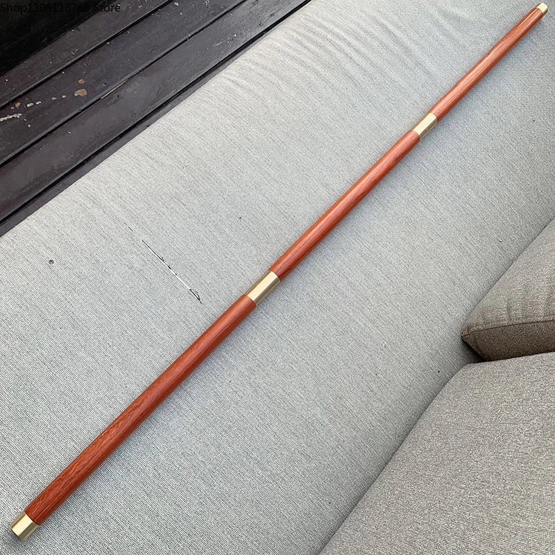 Martial Arts Wood Stick Kung Fu Training Stick Wu Shu Equipment Rose Wood Chicken Wing Wood Copper Cap 3 Part Combination