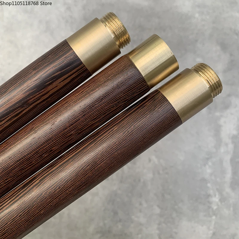 Martial Arts Wood Stick Kung Fu Training Stick Wu Shu Equipment Rose Wood Chicken Wing Wood Copper Cap 3 Part Combination