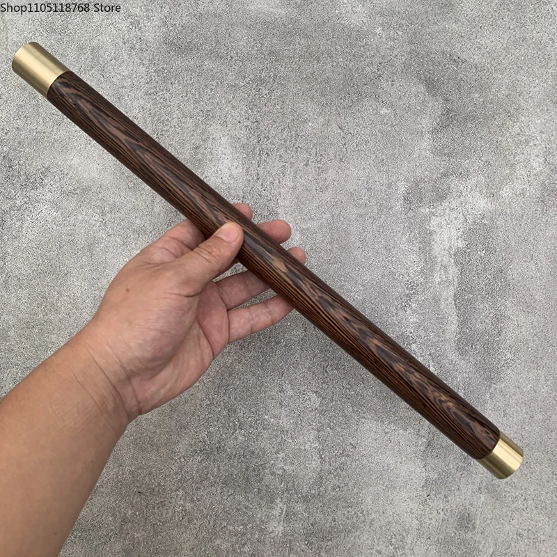 Martial Arts Wood Stick Kung Fu Training Stick Wu Shu Equipment Rose Wood Chicken Wing Wood Copper Cap 3 Part Combination