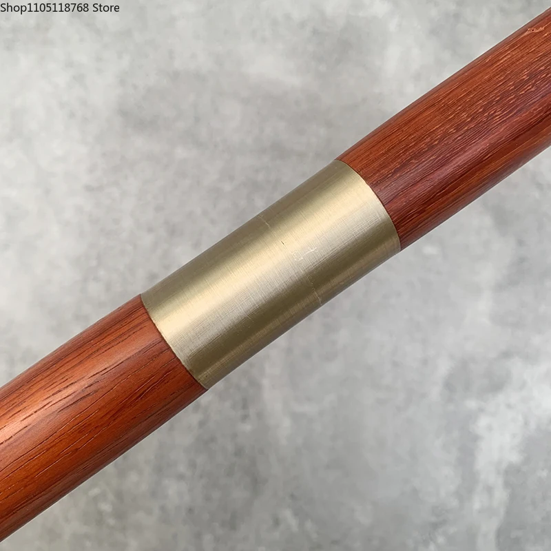 Martial Arts Wood Stick Kung Fu Training Stick Wu Shu Equipment Rose Wood Chicken Wing Wood Copper Cap 3 Part Combination