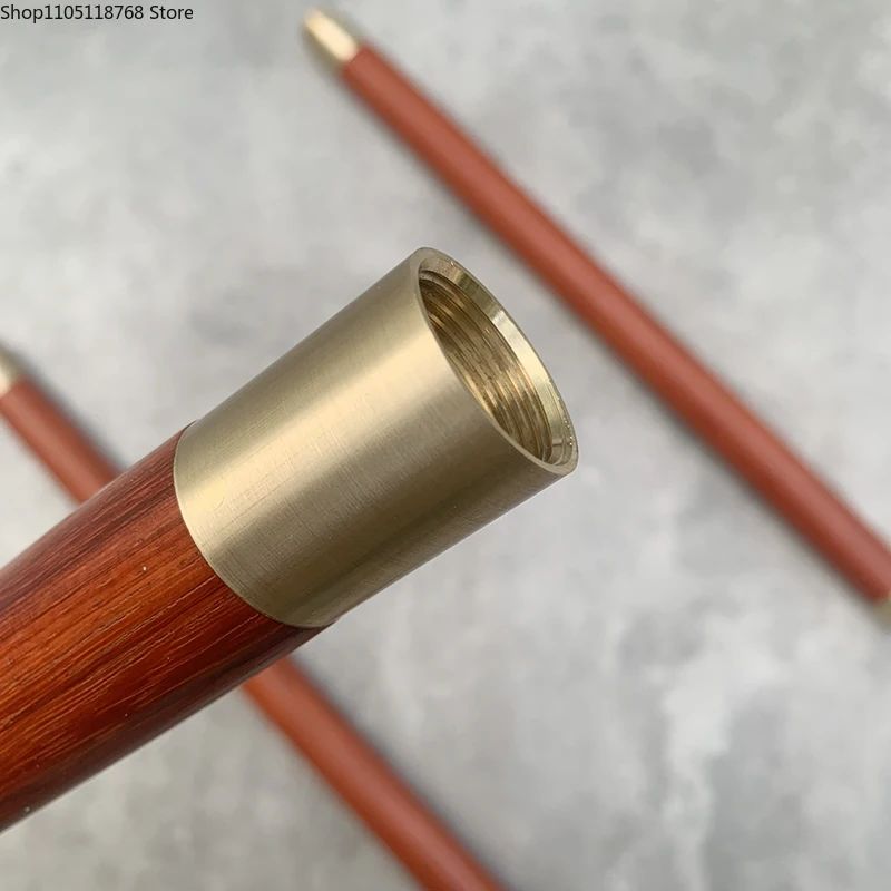 Martial Arts Wood Stick Kung Fu Training Stick Wu Shu Equipment Rose Wood Chicken Wing Wood Copper Cap 3 Part Combination