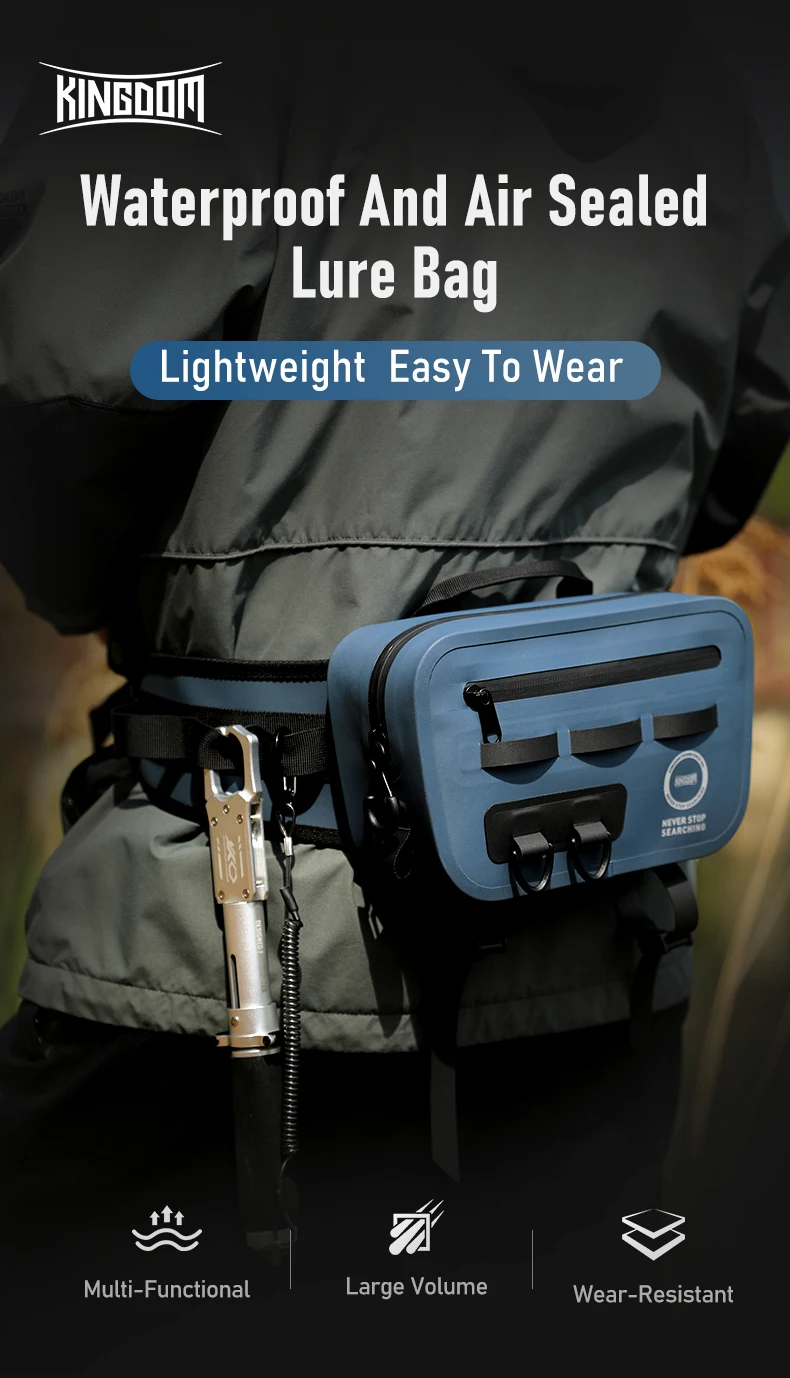 Kingdom Multi-function Fishing Bags Waterproof Hypalon 4200 Shoulder Leg Waist Outdoor Sports Fishing Lure Line Box Storage Bag