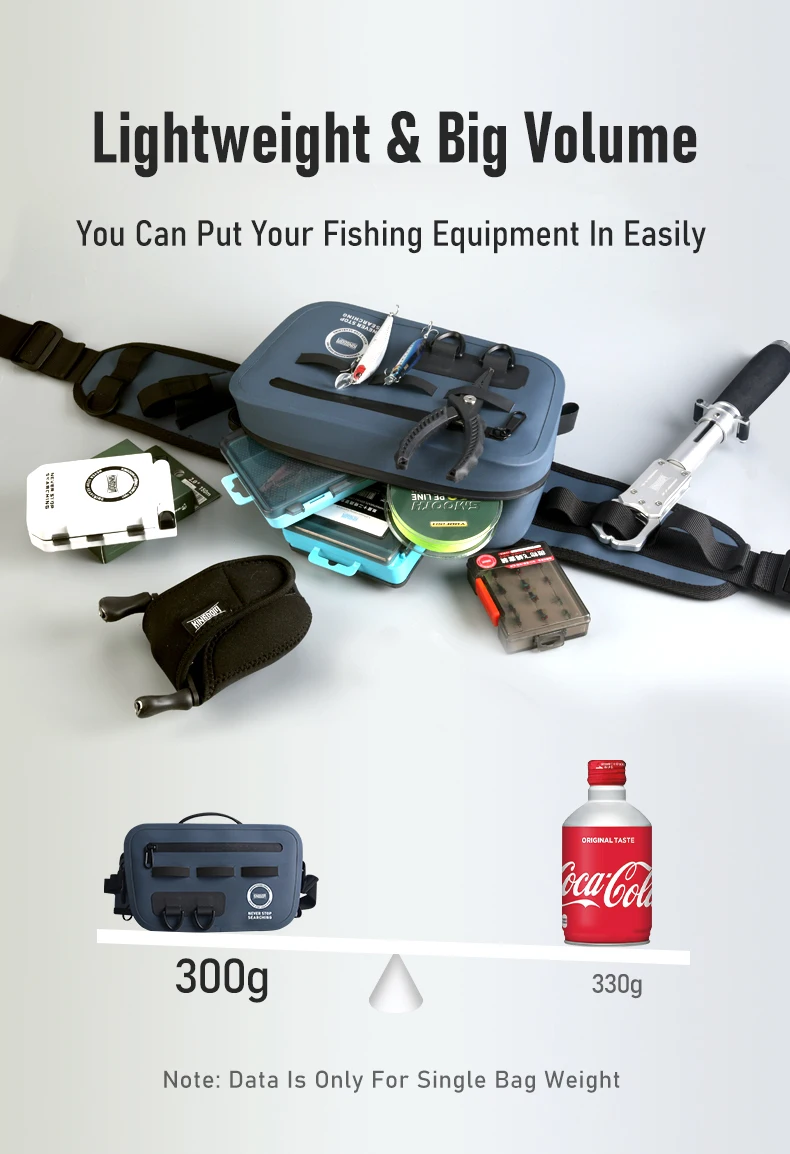 Kingdom Multi-function Fishing Bags Waterproof Hypalon 4200 Shoulder Leg Waist Outdoor Sports Fishing Lure Line Box Storage Bag