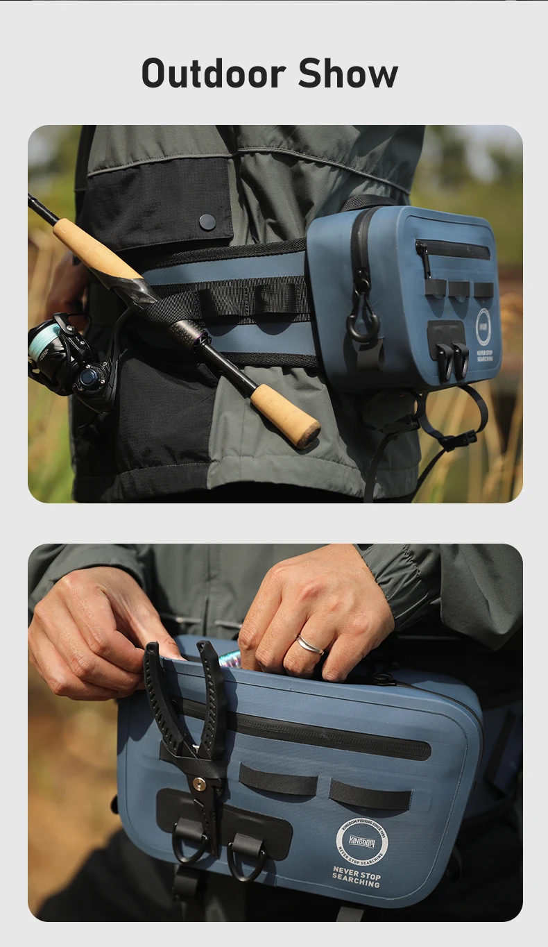 Kingdom Multi-function Fishing Bags Waterproof Hypalon 4200 Shoulder Leg Waist Outdoor Sports Fishing Lure Line Box Storage Bag