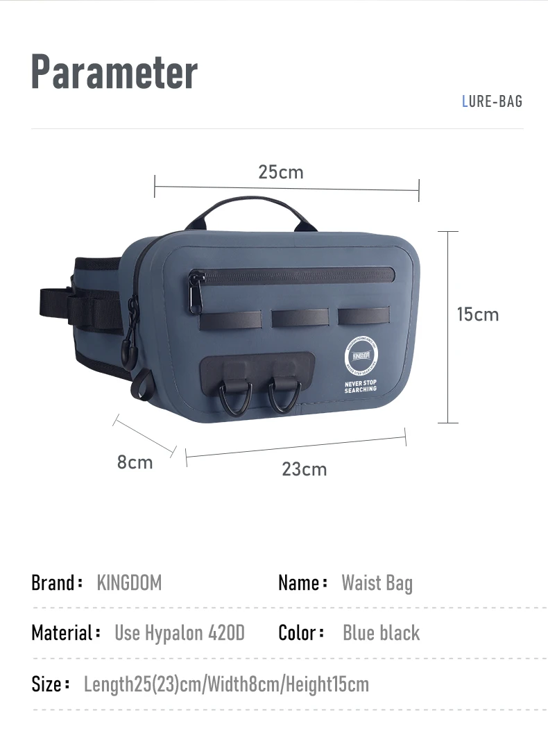 Kingdom Multi-function Fishing Bags Waterproof Hypalon 4200 Shoulder Leg Waist Outdoor Sports Fishing Lure Line Box Storage Bag