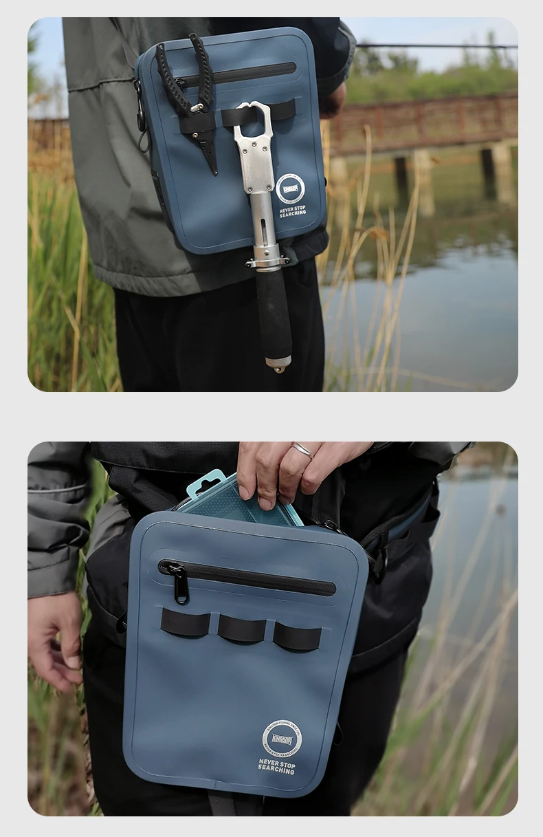 Kingdom Multi-function Fishing Bags Waterproof Hypalon 4200 Shoulder Leg Waist Outdoor Sports Fishing Lure Line Box Storage Bag