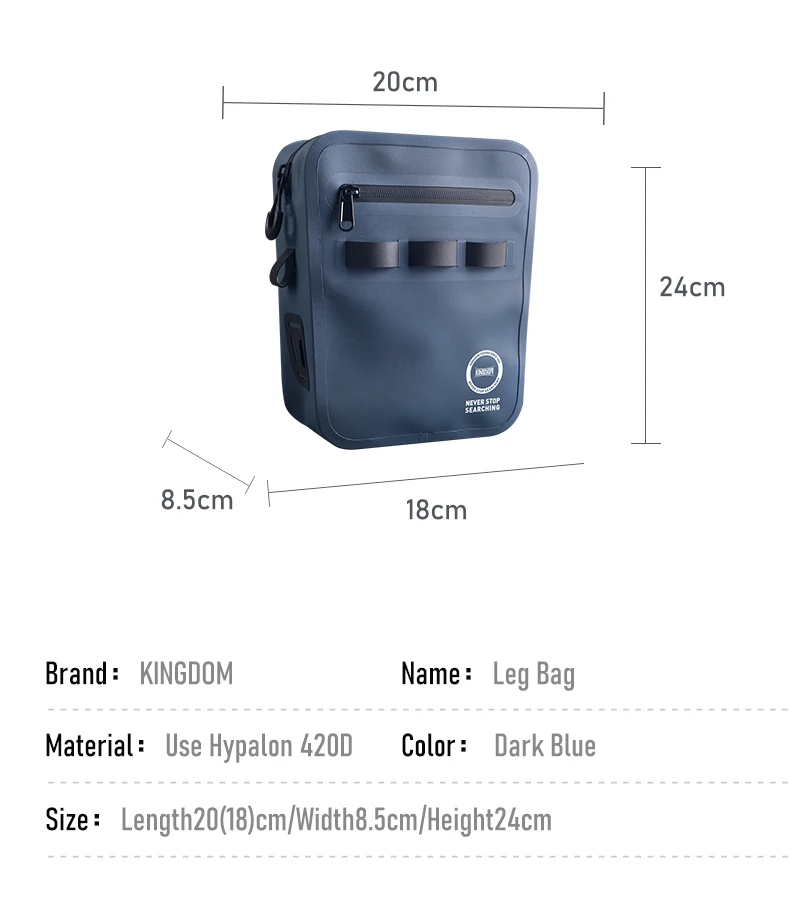 Kingdom Multi-function Fishing Bags Waterproof Hypalon 4200 Shoulder Leg Waist Outdoor Sports Fishing Lure Line Box Storage Bag