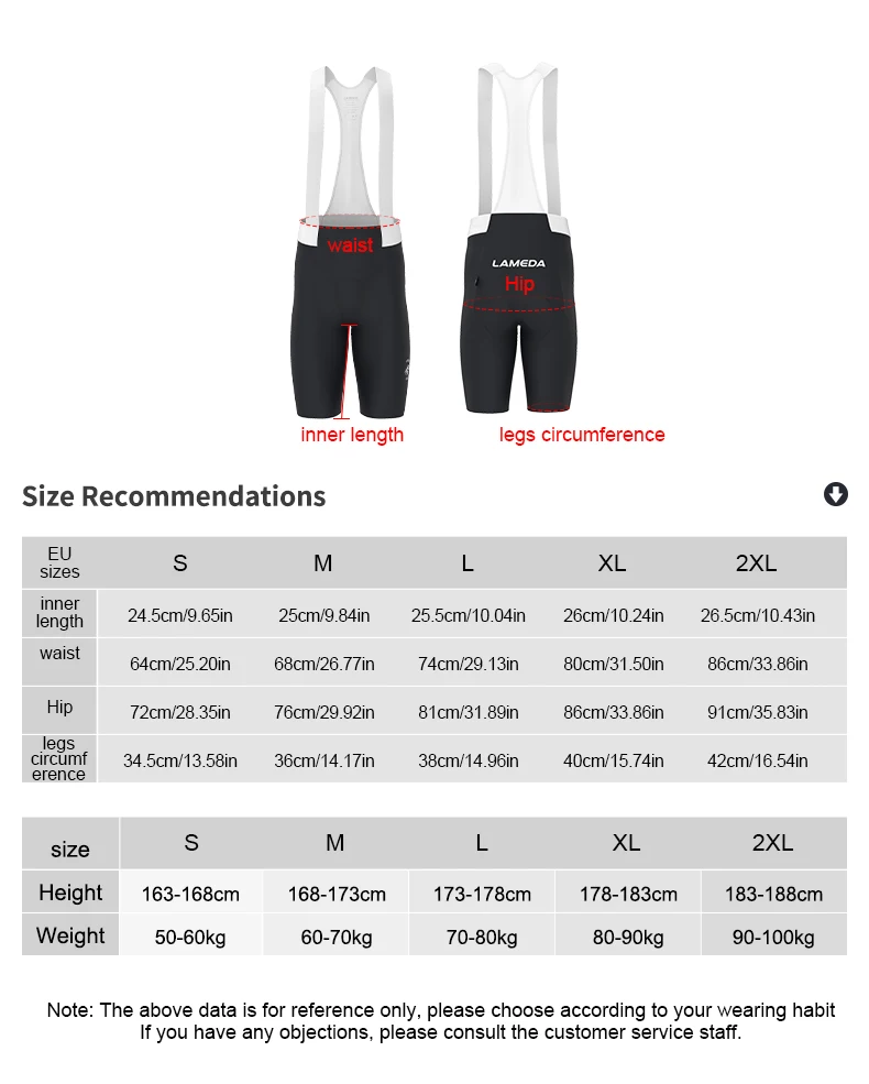 LAMEDA Cycling Bib Shorts Men's Road Bike Shorts Long-distance Pad Riding Pants Professional Cycling Shorts Summer Bike Clothes