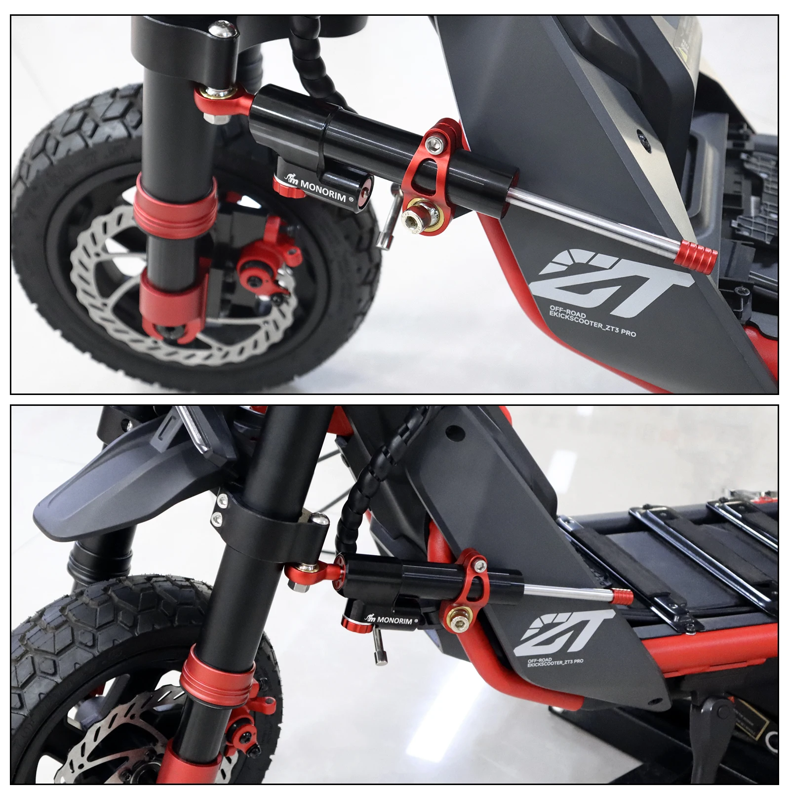 Monorim MDZT3 For Ninebot ZT3 Pro Electric Scooter Steering Stability Accessory Parts Need to Be Used with MZ3 Plus+Front Absor