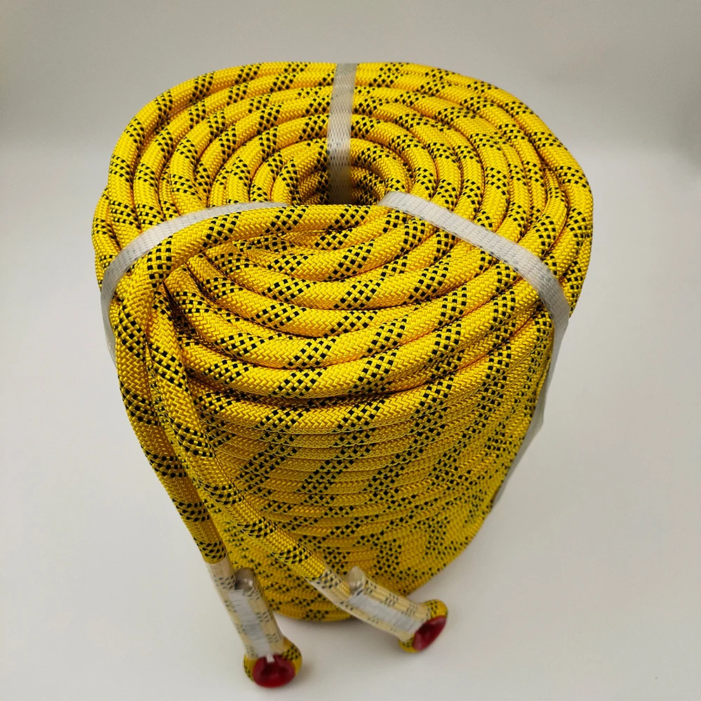 100m 12mm Rock Climbing Rope Tree Climbing Equipment Fire Escape Survival Gear Rescue Outdoor Static Safety Rope