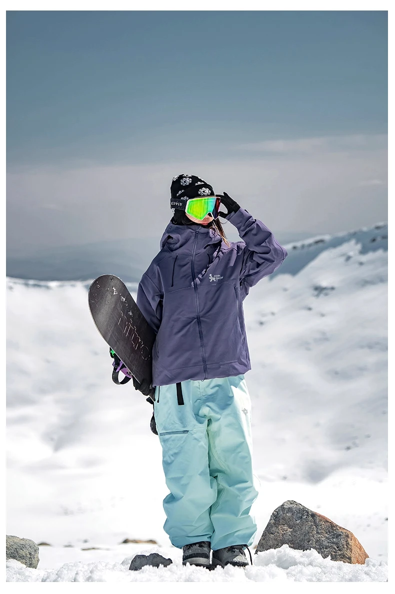 John Snow 2025 Unisex Ski Pants Waterproof Windproof Thermal Snowboard Trousers Loose Fit Winter Sports Overpants for Men Women