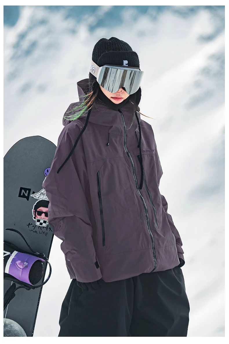 John Snow 2025 Unisex Ski Pants Waterproof Windproof Thermal Snowboard Trousers Loose Fit Winter Sports Overpants for Men Women