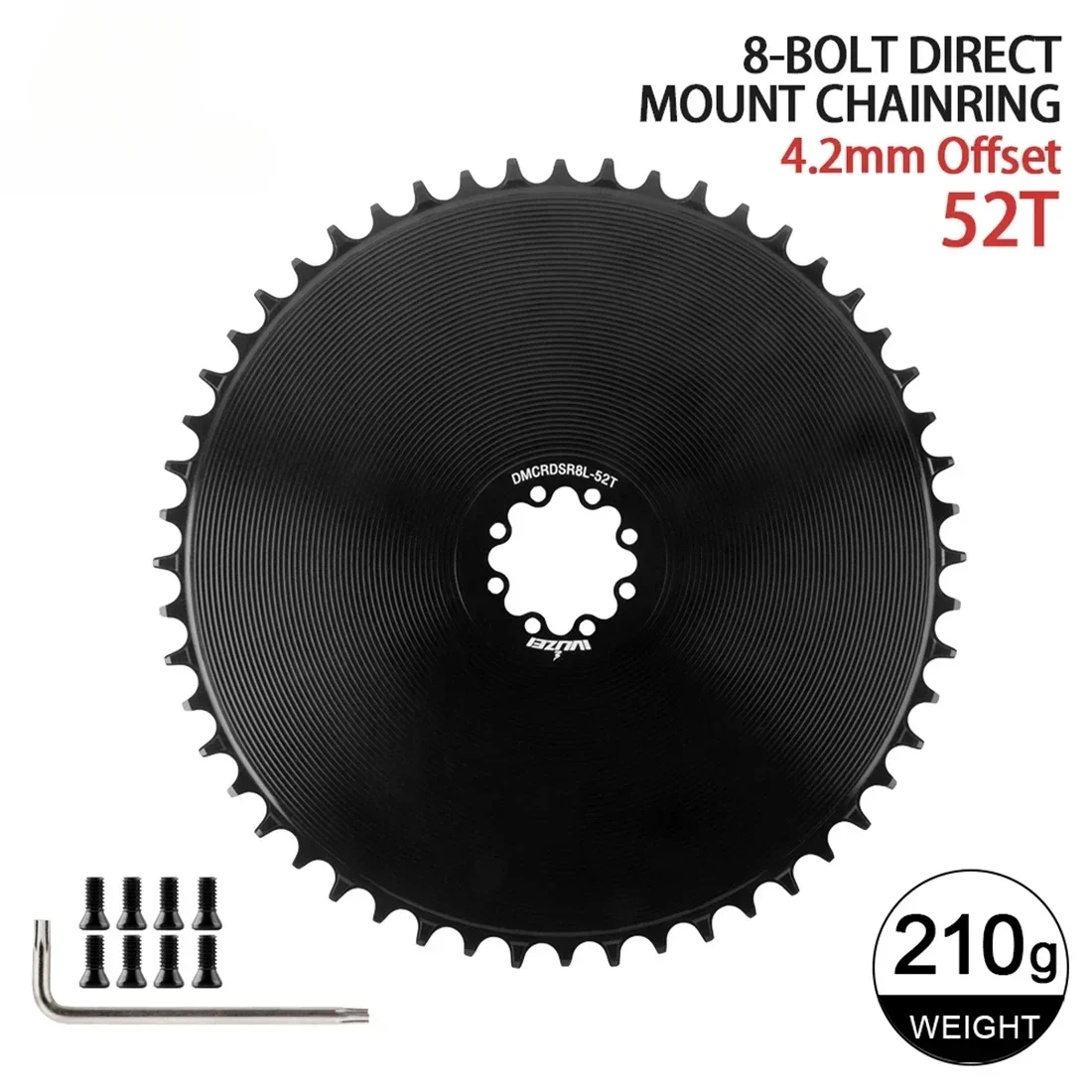 8-Bolt Chainring Compatible with SRAM AXS Force Red Direct Mount Road Bike 40T/42T/44T/46T/48T/50T/52T/54T/56T/58T Narrow Wide