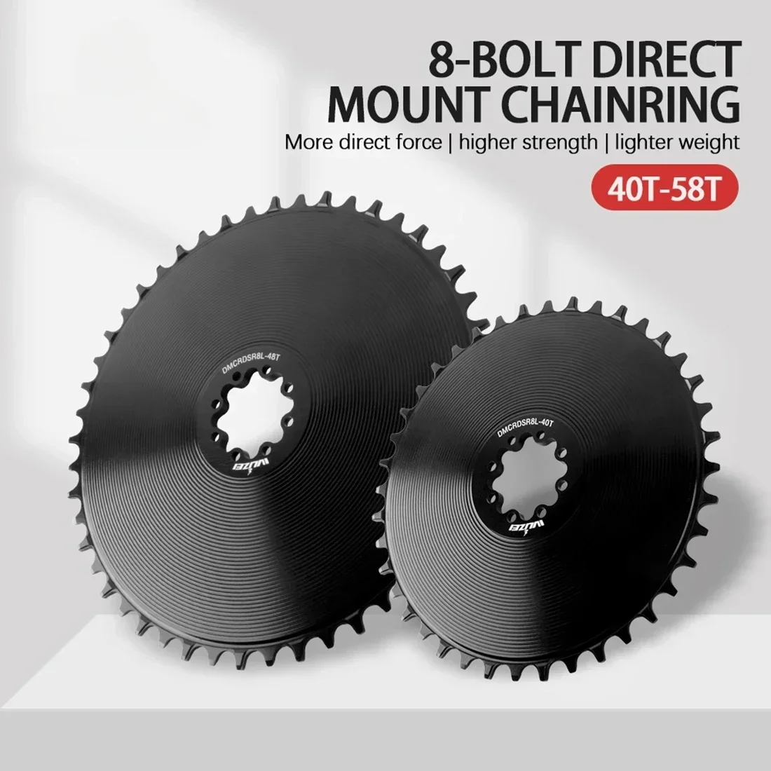 8-Bolt Chainring Compatible with SRAM AXS Force Red Direct Mount Road Bike 40T/42T/44T/46T/48T/50T/52T/54T/56T/58T Narrow Wide