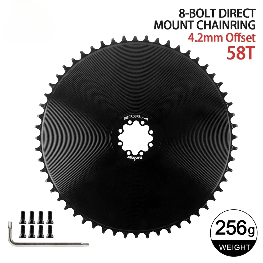 8-Bolt Chainring Compatible with SRAM AXS Force Red Direct Mount Road Bike 40T/42T/44T/46T/48T/50T/52T/54T/56T/58T Narrow Wide