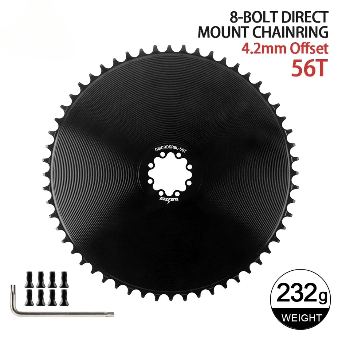 8-Bolt Chainring Compatible with SRAM AXS Force Red Direct Mount Road Bike 40T/42T/44T/46T/48T/50T/52T/54T/56T/58T Narrow Wide