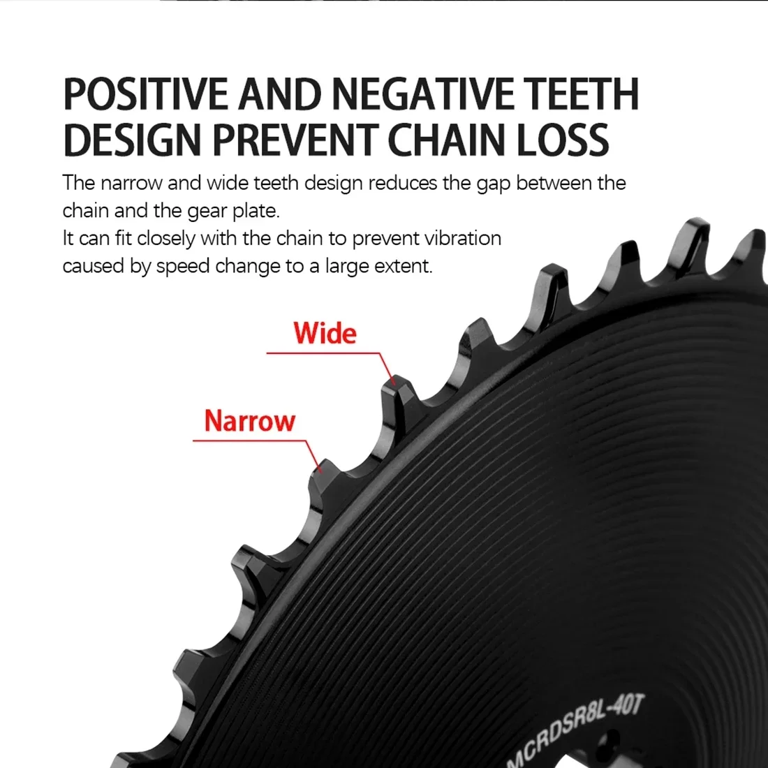 8-Bolt Chainring Compatible with SRAM AXS Force Red Direct Mount Road Bike 40T/42T/44T/46T/48T/50T/52T/54T/56T/58T Narrow Wide