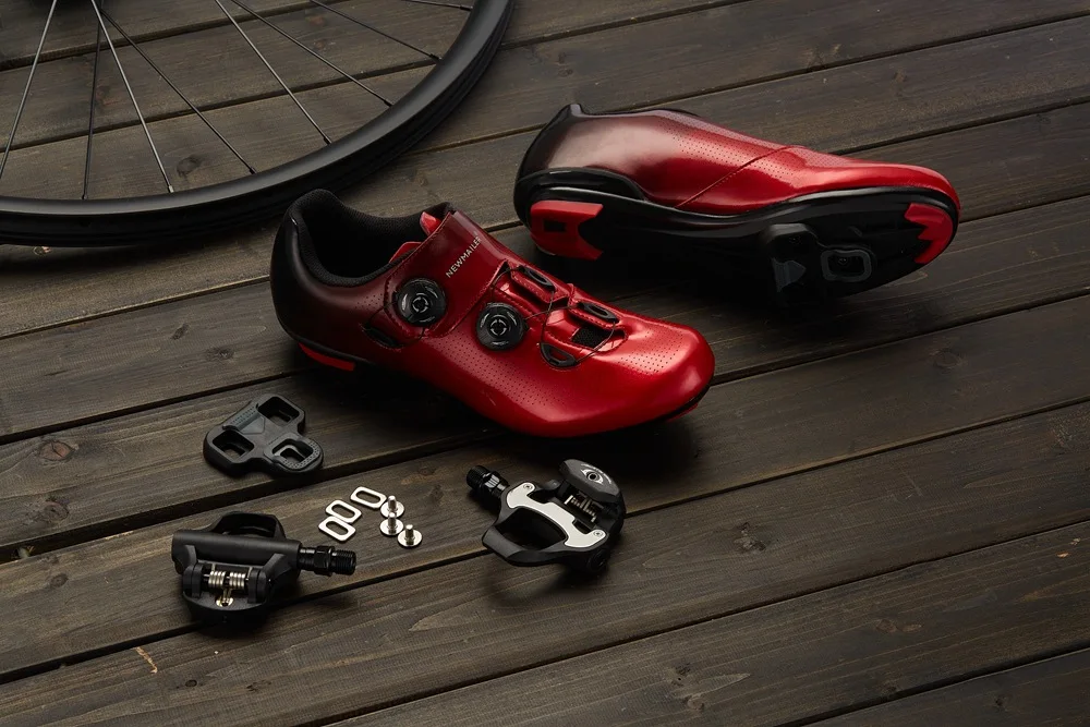 RACEWORK Road Bike Pedal Bicycle Self-locking Pedals Cycling Bearing Cleats Clipless For LOOK KEO System With Locking Plate